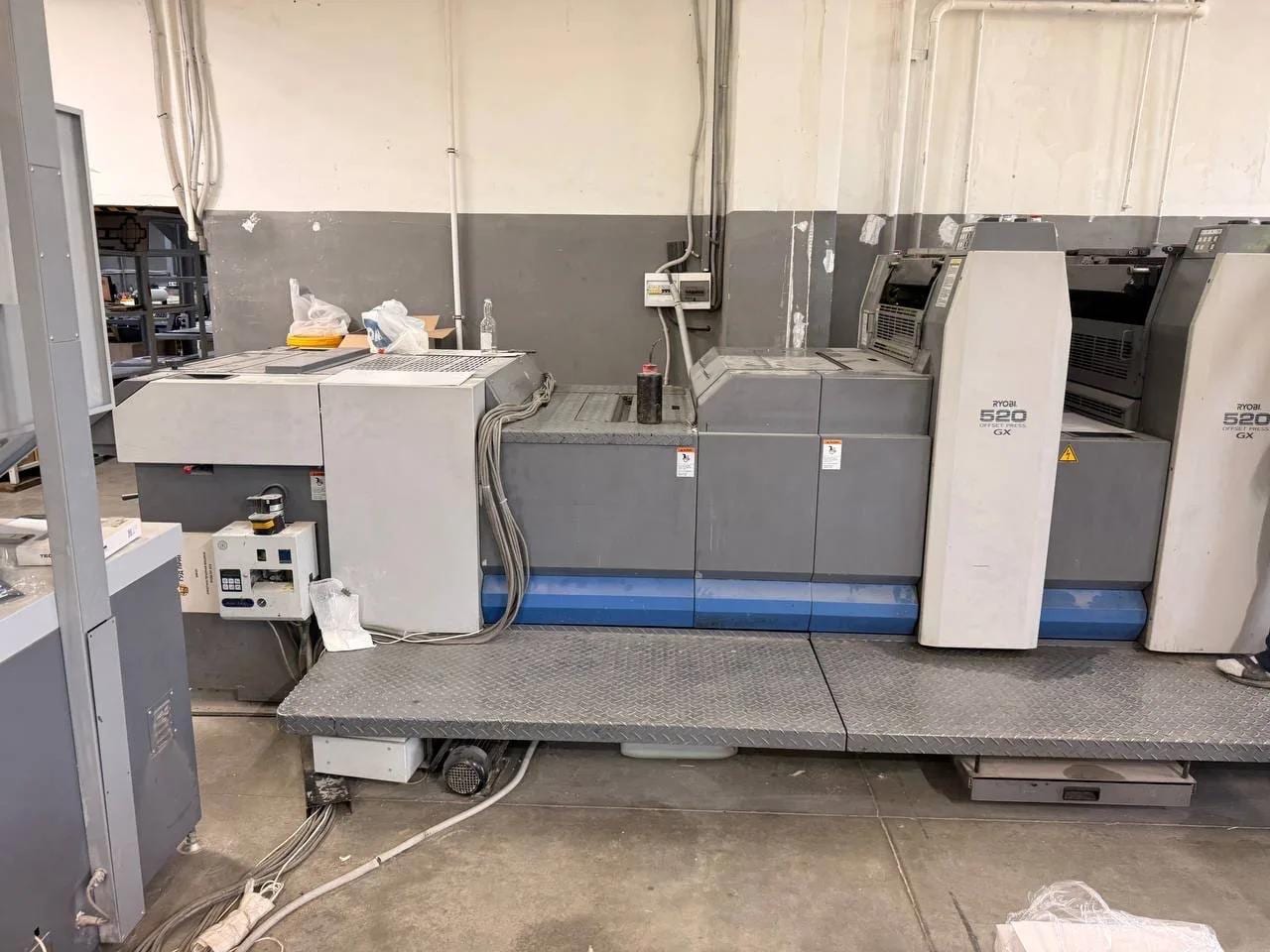 Офсетная машина Ryobi 520 GX с пультом управления после установки